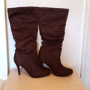 West Blvd Faux suede knee boots